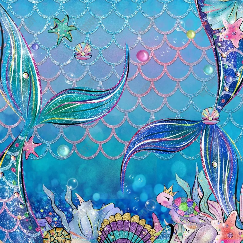 Under The Sea Mermaid Photography Backdrop GBSX-99943 - Gatsby Backdrop