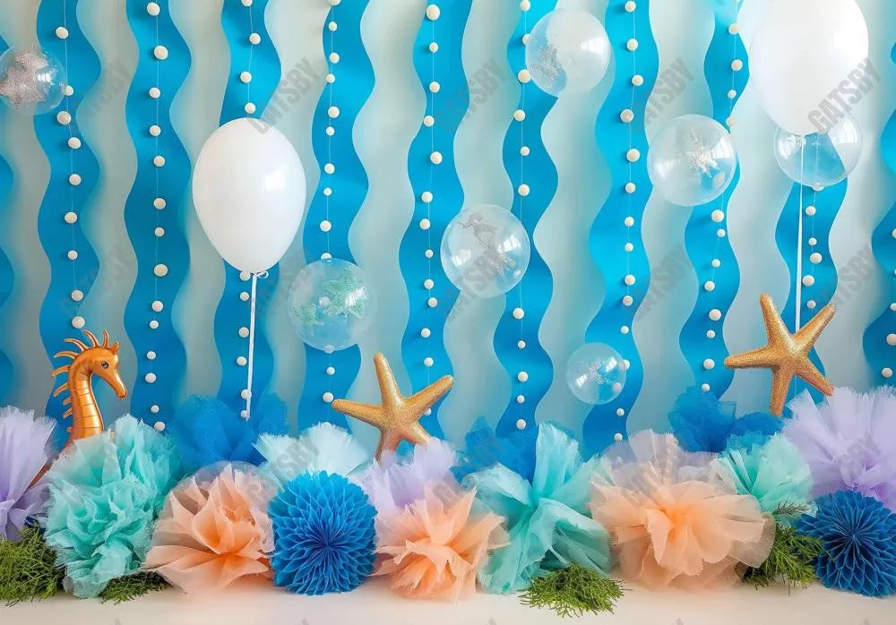 Under-the-Sea Ocean Waves Backdrop - Gatsby Backdrop