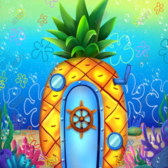 Under The Sea Pineapple House Photography Backdrop GBSX-99945 - Gatsby Backdrop