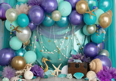 Under the Sea Shell Pearl Mermaid Backdrop - Gatsby Backdrop