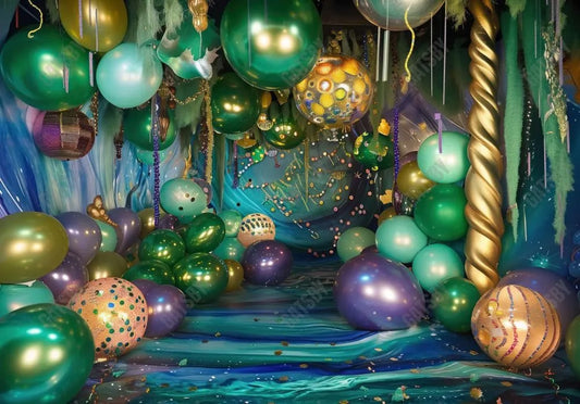 Underwater-Themed Balloon Decor Backdrop - Gatsby Backdrop