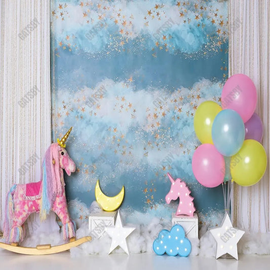 Unicorn Birthday Photography Backdrop GBSX-99946 - Gatsby Backdrop