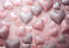 Valentine Pink Hearts Pattern Photography Backdrop - Gatsby Backdrop