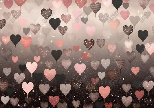 Valentine's Day 90s Heart Bokeh Photography Backdrop - Gatsby Backdrop