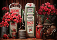 Valentine's Day Fuel Up on Love Photography Backdrop - Gatsby Backdrop