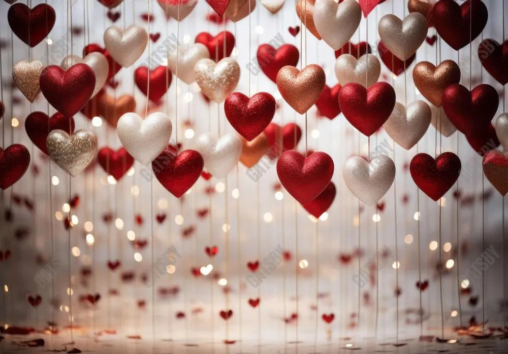 Valentine's Day Hang on to Your Hearts Backdrop - Gatsby Backdrop