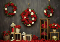 Valentine's Day Rose Wreath - Gatsby Backdrop