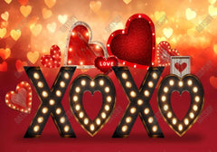 Valentine's Day XOXO Marquee Backdrop - Gatsby Backdrop