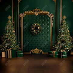 Velvet Evergreen Headboard Photography Backdrop GBSX-99947 - Gatsby Backdrop