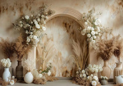 Vintage Beige Boho Arch Wall Backdrop - Gatsby Backdrop