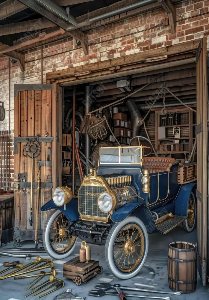 Vintage Car Photography Backdrop Ym8T-B0417 - Gatsby Backdrop