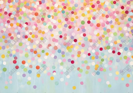Watercolor Colorful Dots Backdrop - Gatsby Backdrop