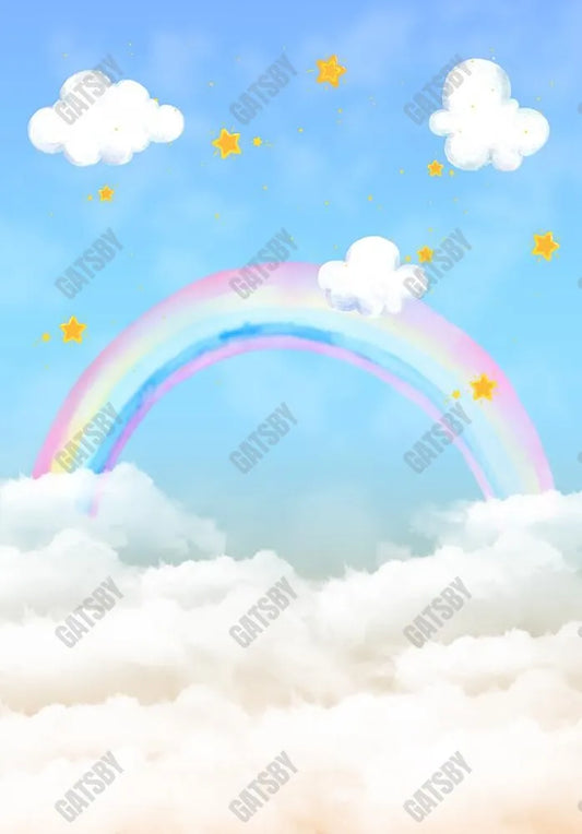 Watercolor Rainbow Sky Photography Backdrop GBSX-99955 - Gatsby Backdrop