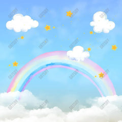 Watercolor Rainbow Sky Photography Backdrop GBSX-99955 - Gatsby Backdrop