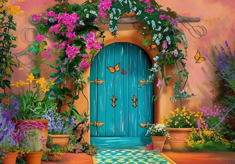 Whimsical Garden Door Backdrop - Gatsby Backdrop