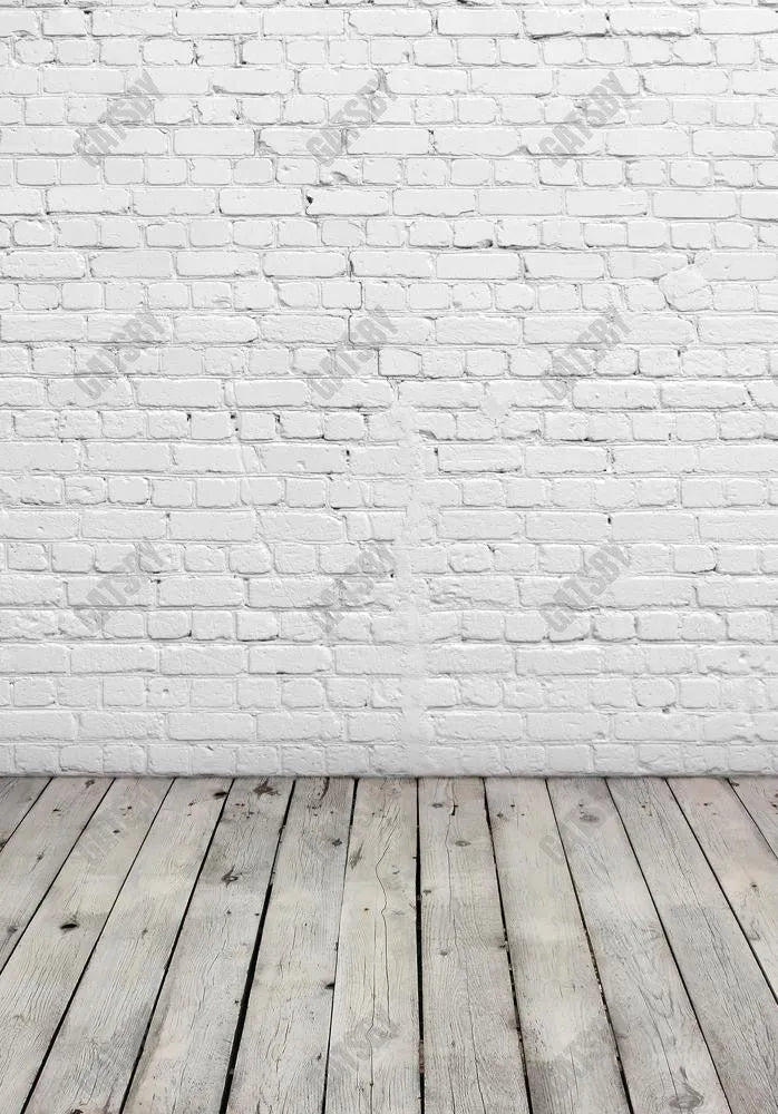 White Brick Wall Photography Backdrop GBSX-99958 - Gatsby Backdrop