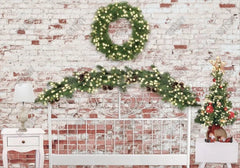 White Christmas Headboard Bed Backdrop - Gatsby Backdrop