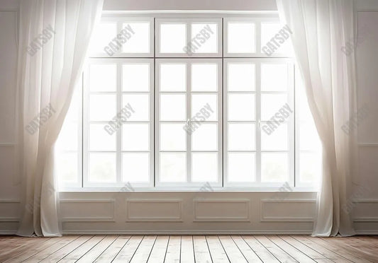 White Curtain Window View Photography Backdrop - Gatsby Backdrop