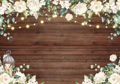 White Floral Wood Backdrop - Gatsby Backdrop