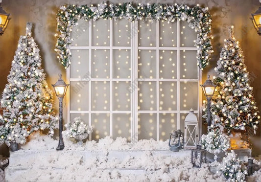 White Winter Window Photography Backdrop - Gatsby Backdrop