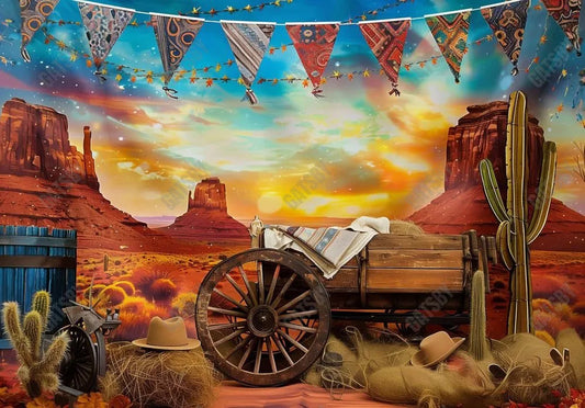 Wild West Cowboy Backdrop - Gatsby Backdrop