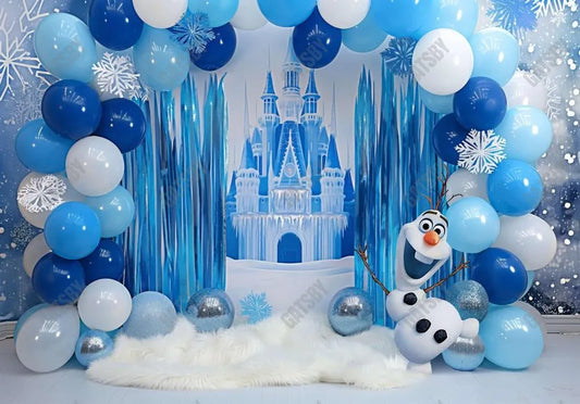 Winter Castle Cake Smash Backdrop - Gatsby Backdrop