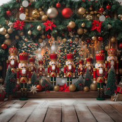 Winter Christmas Nutcracker Store Photography Backdrop GBSX-99976 - Gatsby Backdrop