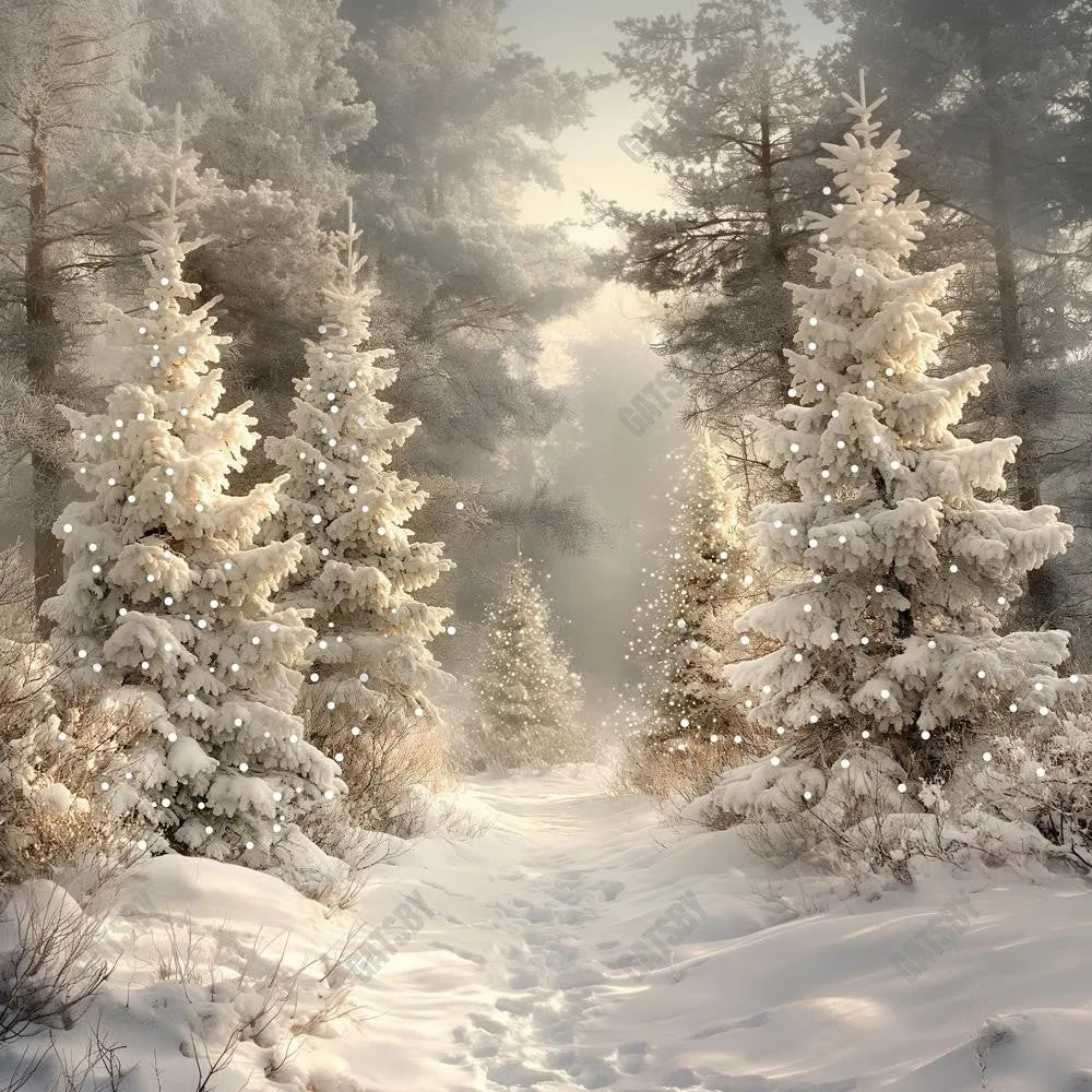 Winter Fantasy Forest Photography Backdrop GBSX-99979 - Gatsby Backdrop