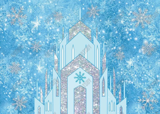 Winter Ice Castle Backdrop - Gatsby Backdrop