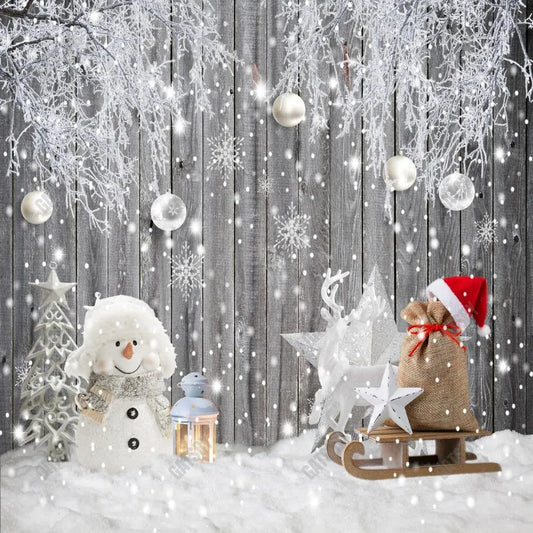 Winter Rustic Wood Photography Backdrop GBSX-99990 - Gatsby Backdrop