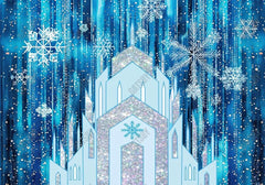 Winter Snowflakes Castle Backdrop - Gatsby Backdrop