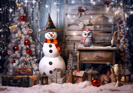 Winter Snowman Backdrop - Gatsby Backdrop