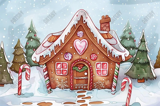 Winter Sweet Cabin Photography Backdrop GBSX-99991 - Gatsby Backdrop