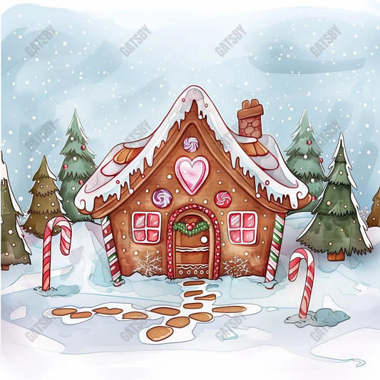 Winter Sweet Cabin Photography Backdrop GBSX-99991 - Gatsby Backdrop