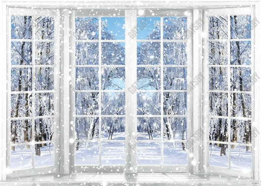 Winter White Window Photography Backdrop - Gatsby Backdrop