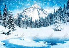 Winter Wonderland Mountain Forest Backdrop - Gatsby Backdrop