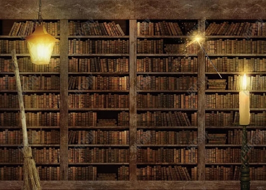 Wizard Magic Bookshelf Photography Backdrop - Gatsby Backdrop