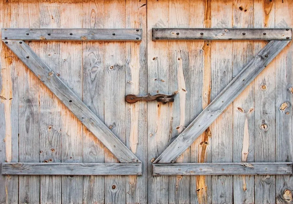 Wood Barn Door Backdrop Sm1D-00162 - Gatsby Backdrop