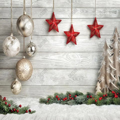 Wood Christmas Photography Backdrop GBSX-99996 - Gatsby Backdrop