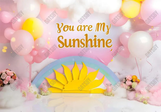 You're My Sunshine Pastel Balloons Backdrop - Gatsby Backdrop